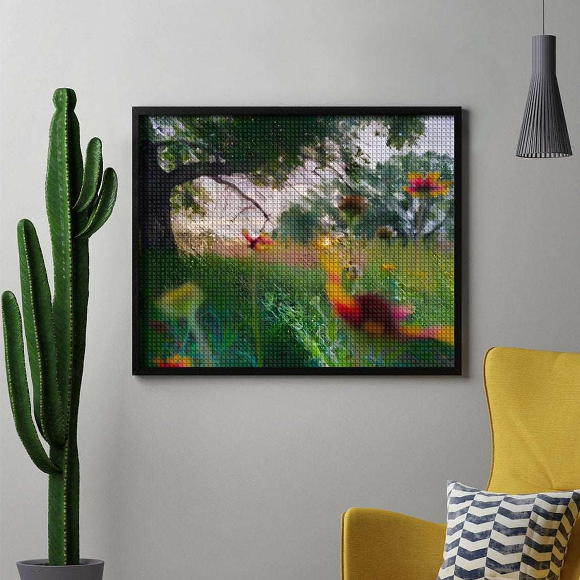 Design Diamond Painting 20"×16"(Horizontal) Wildflowers on the Grand River II