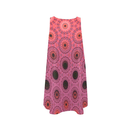 Tank Dress Leaves at Sunset PInk Multi