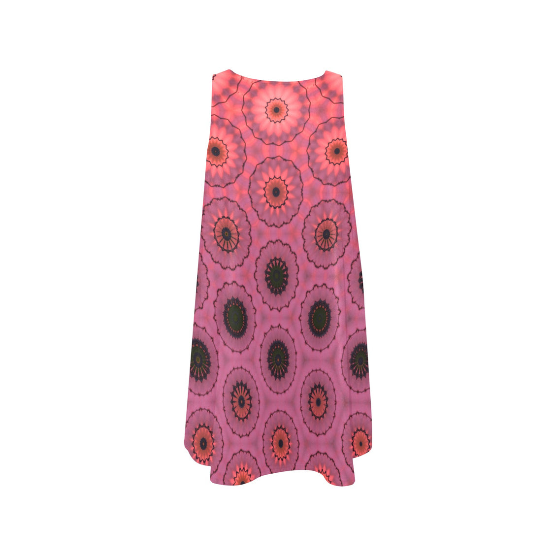 Tank Dress Leaves at Sunset PInk Multi