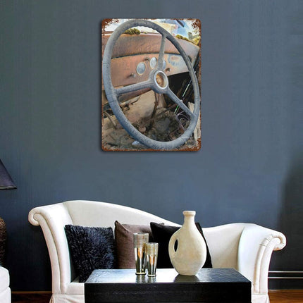 Design Rusty Metal Sign (Vertical) 15.7‘’×11.8‘’