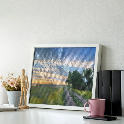 Design Diamond Painting 20"×16"(Horizontal) Trail at Shadehill Reservoir