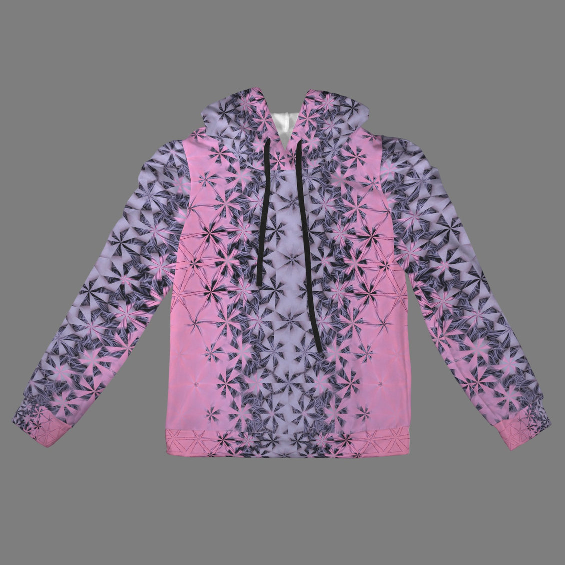 Puff Sleeve Hoodie Summerville Sunset Pink and Lavendar