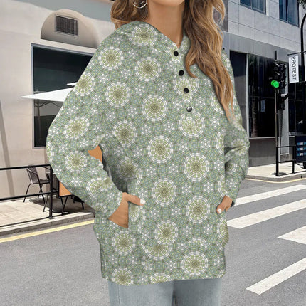 Hooded Pullover Carnival Tile Yellow and Green