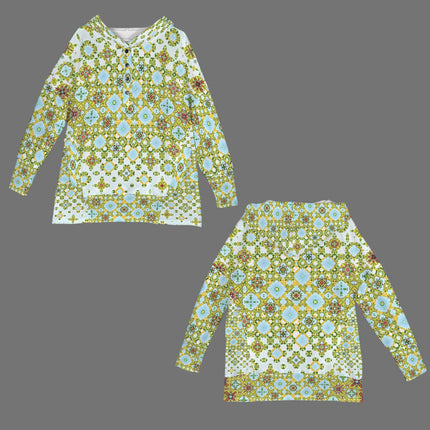 Hooded Pullover Buffalo Berries Green Yellow Red