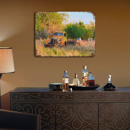 Design Rusty Metal Sign(Horizontal) 11.8"×15.7"