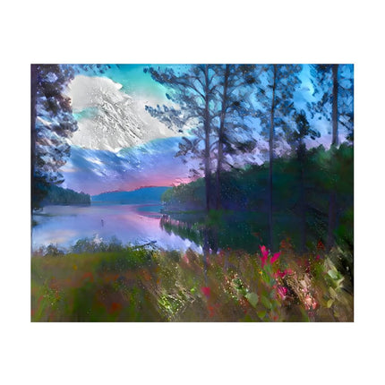 Design Diamond Painting 20"×16"(Horizontal) Sunrise at Sheridan Lake
