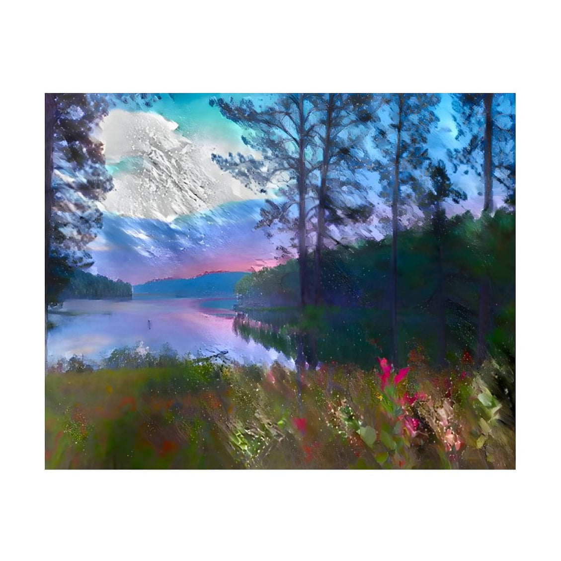 Design Diamond Painting 20"×16"(Horizontal) Sunrise at Sheridan Lake