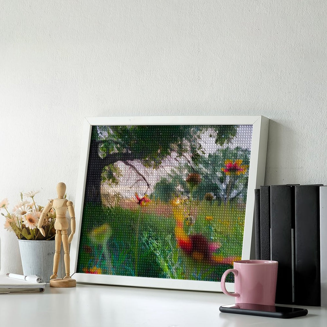 Design Diamond Painting 20"×16"(Horizontal) Wildflowers on the Grand River II