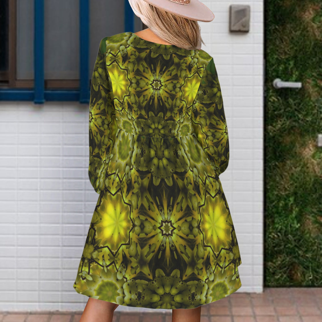 Long Sleeve Tie Front Tunic Forest