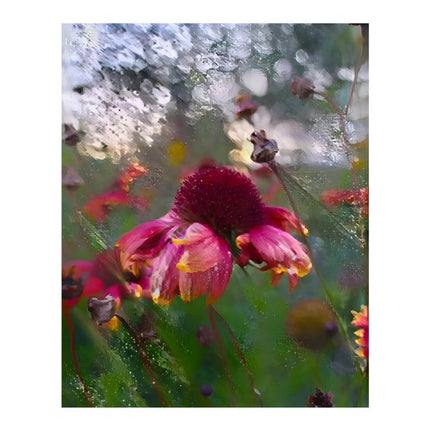 Design Diamond Painting 16"×20"(Vertical) Purple Coneflower on the Grand River