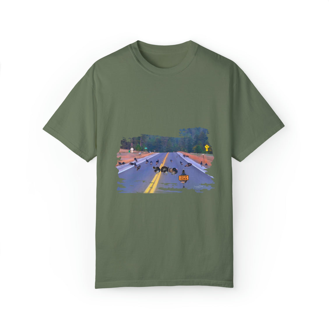 Unisex Garment-Dyed T-shirt Wild Turkey Pilot Car