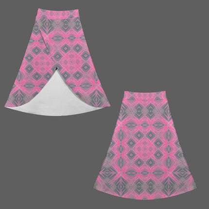 Skort Pink and Gray Plaid