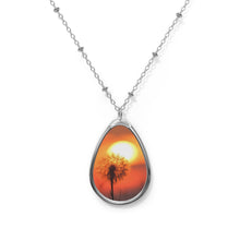 Load image into Gallery viewer, Oval Necklace Milkweed Sunset Orange
