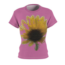 Load image into Gallery viewer, Women&#39;s Cut &amp; Sew Tee (AOP) Sunflower Pink
