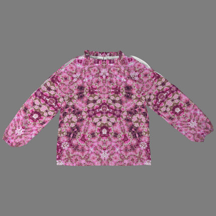 Long Slit Sleeve Blouse Pink Milkweed