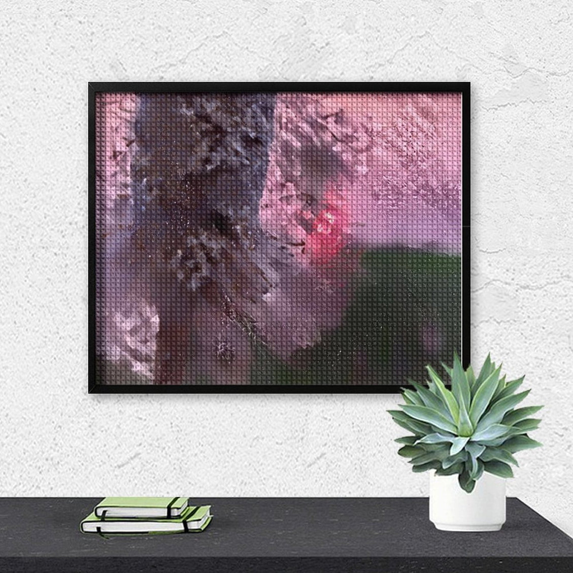 Design Diamond Painting 20"×16"(Horizontal) Smokey Sunset Dandelion