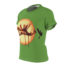 Load image into Gallery viewer, Women&#39;s Cut &amp; Sew Tee (AOP) Aster Sunset Green
