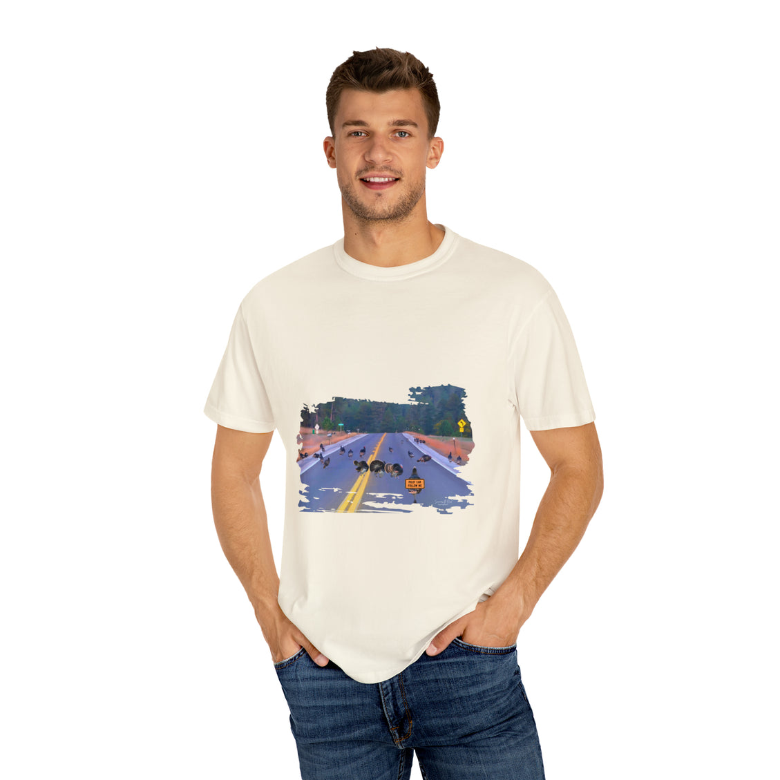 Unisex Garment-Dyed T-shirt Wild Turkey Pilot Car