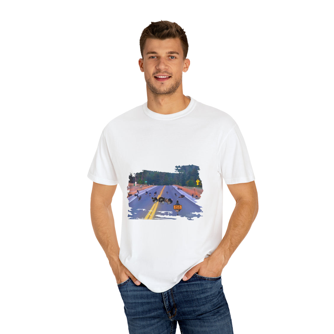 Unisex Garment-Dyed T-shirt Wild Turkey Pilot Car