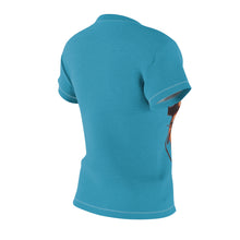 Load image into Gallery viewer, Women&#39;s Cut &amp; Sew Tee (AOP) Aster Sunset Turquoise
