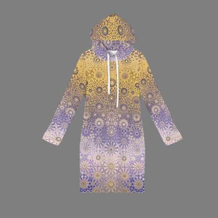 Hoodie Dress Lavendar and Gold Ombre