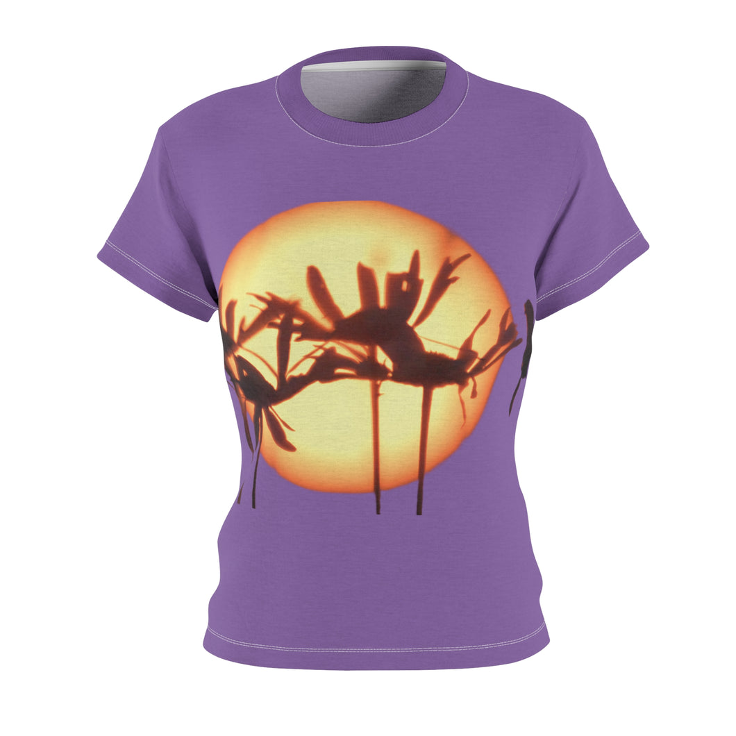 Women's Cut & Sew Tee (AOP) Aster Sunset Light Purple