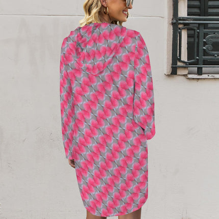 Hoodie Dress Pink Butterfly Balm