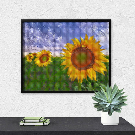 Design Diamond Painting 20"×16"(Horizontal) Sunflowers South Dakota