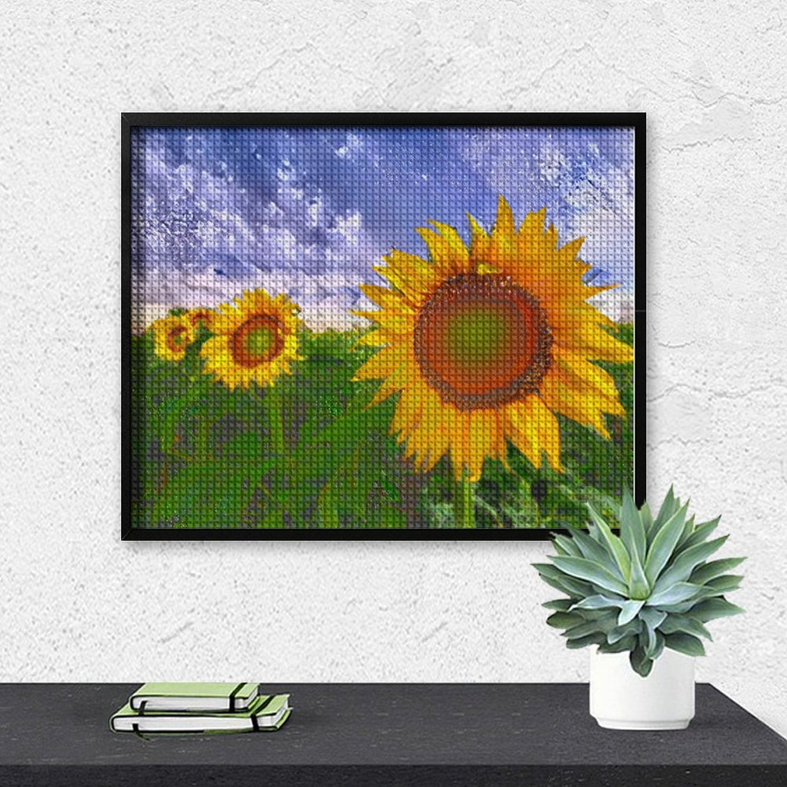 Design Diamond Painting 20"×16"(Horizontal) Sunflowers South Dakota