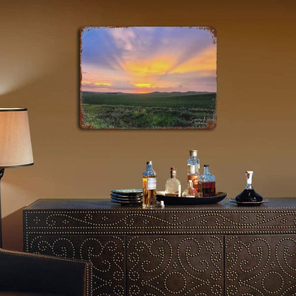 Design Rusty Metal Sign(Horizontal) 11.8"×15.7"