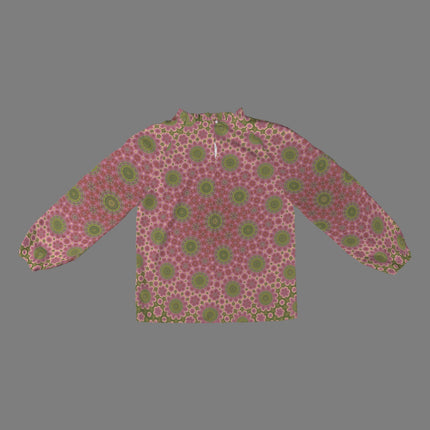 Long Slit Sleeve Blouse Cactus in Bloom