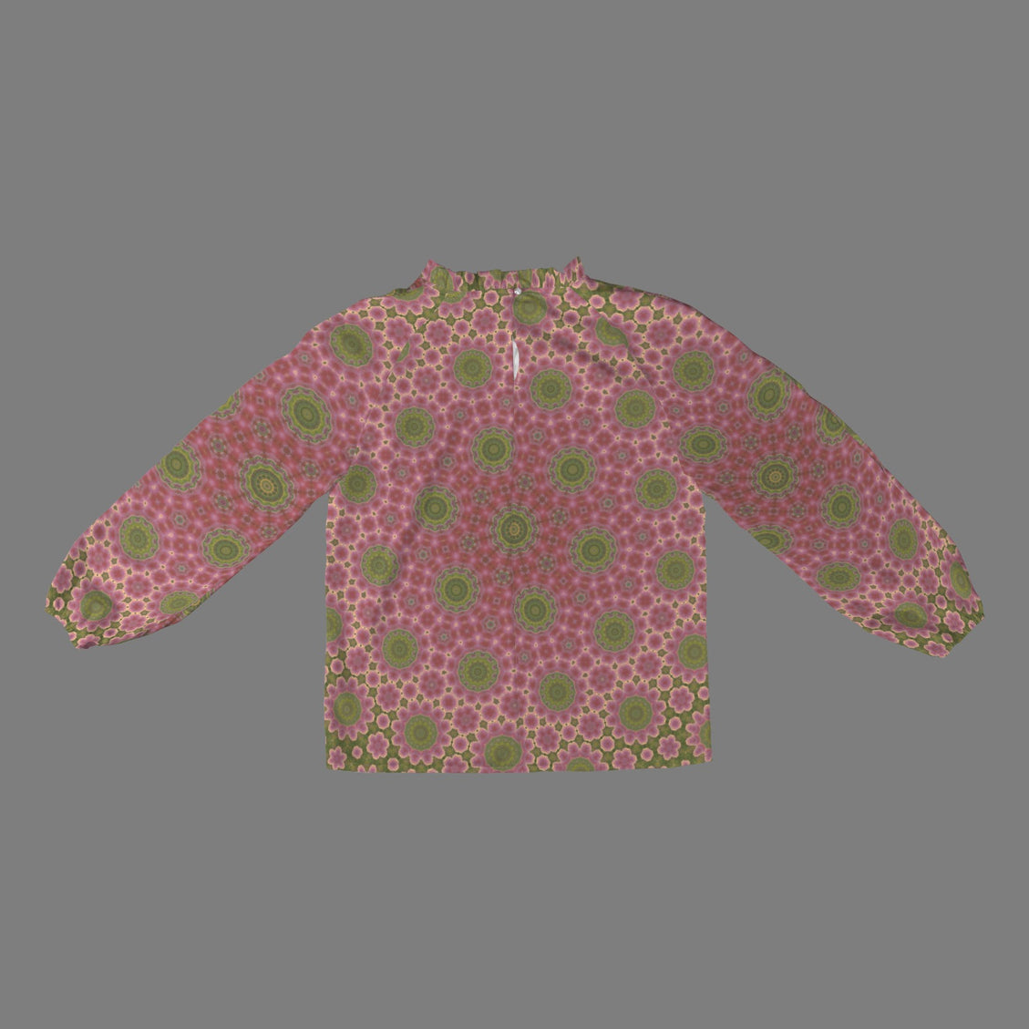 Long Slit Sleeve Blouse Cactus in Bloom