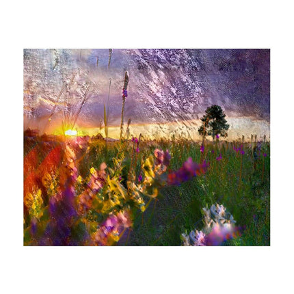Design Diamond Painting 20"×16"(Horizontal) Sunset on Sheridan Lake Road