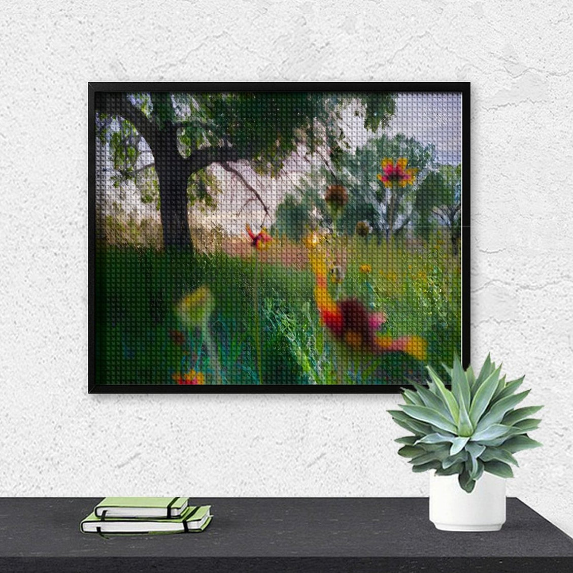 Design Diamond Painting 20"×16"(Horizontal) Wildflowers on the North Grand River