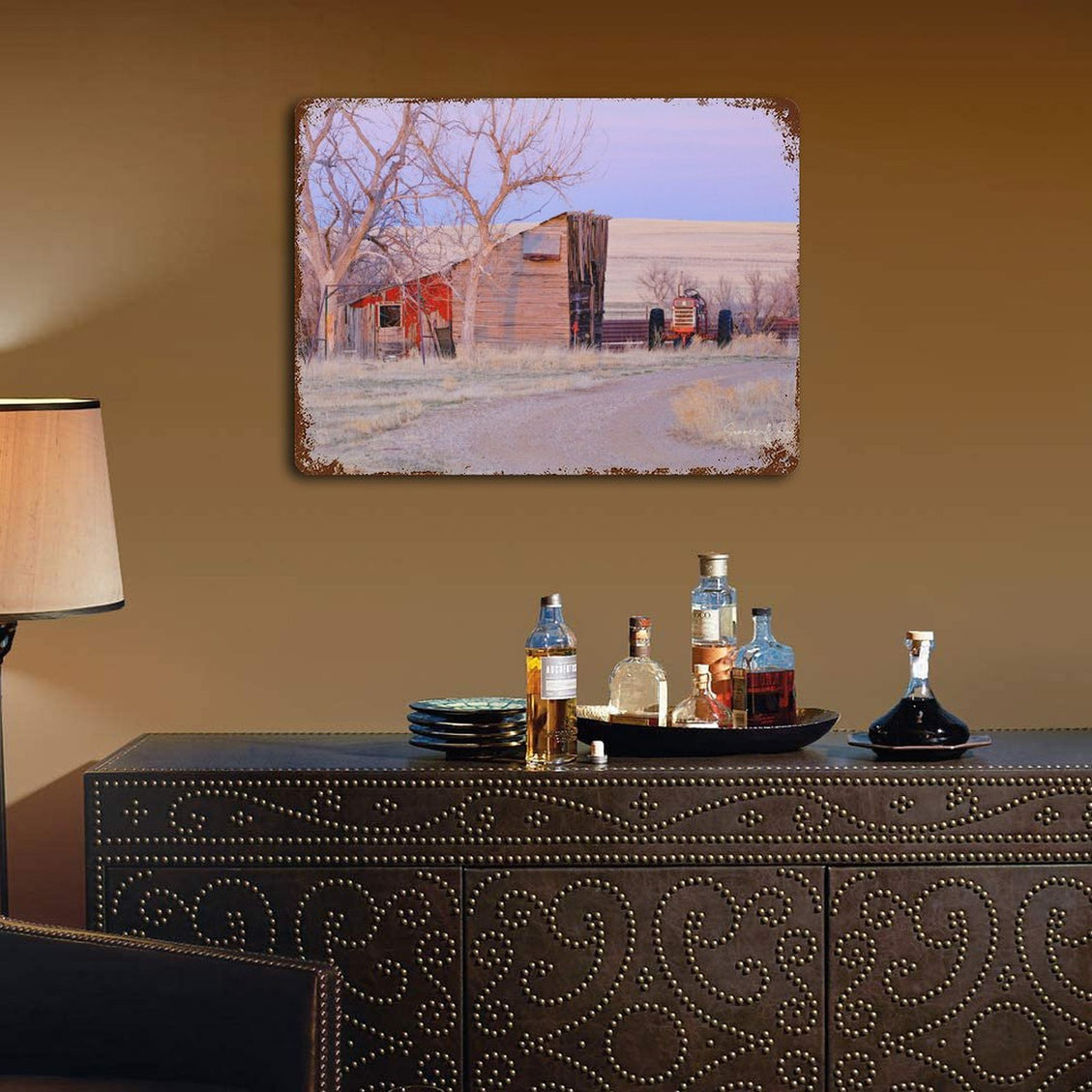 Design Rusty Metal Sign(Horizontal) 11.8"×15.7"