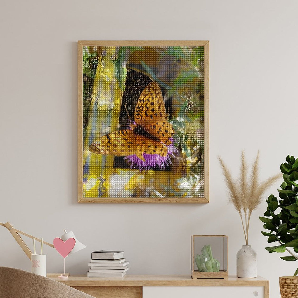 Design Diamond Painting 16"×20"(Vertical) Butterfly in the Slim Buttes