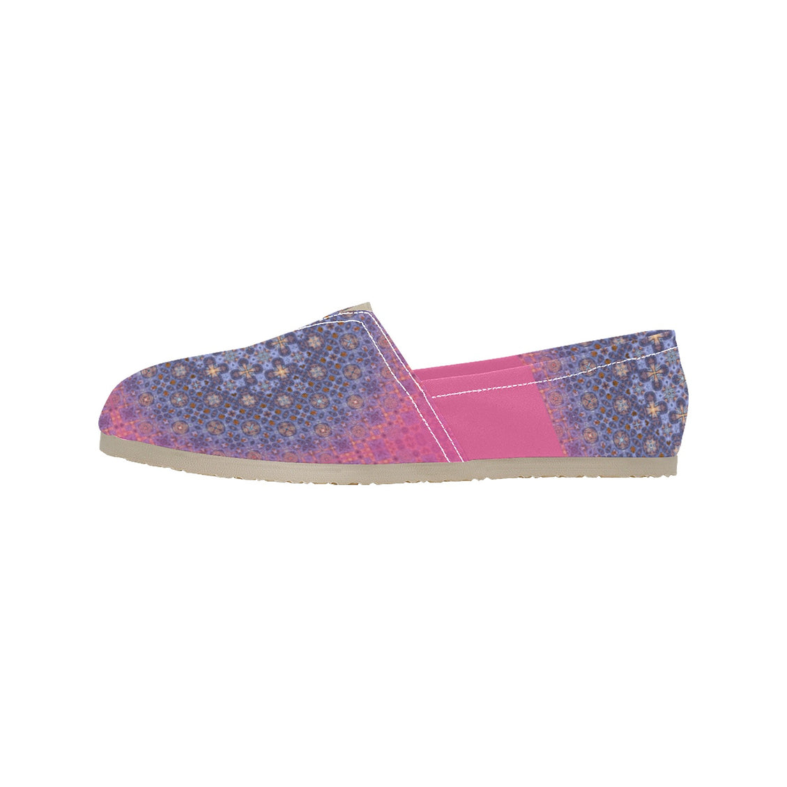 Espadrilles Canvas Pheasant Feathers Mandela Boho Pink