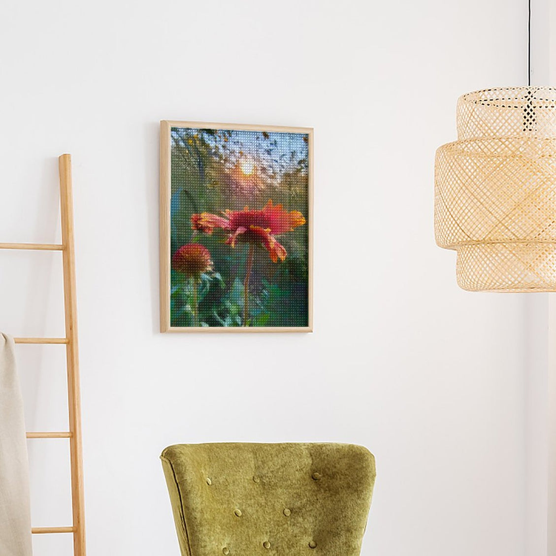 Design Diamond Painting 16"×20"(Vertical) Wildflowers at the Grand River