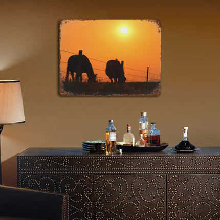 Design Rusty Metal Sign(Horizontal) 11.8"×15.7"