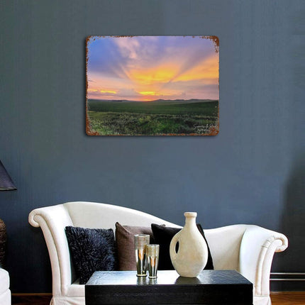 Design Rusty Metal Sign(Horizontal) 11.8"×15.7"