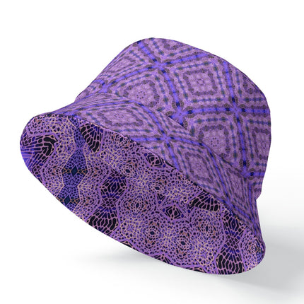 Bucket Hat Reversible Purple Plaid