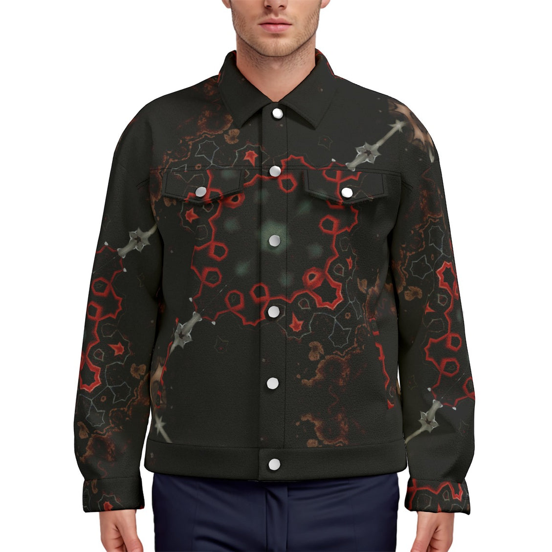 Unisex Jacket Rusty Old Truck Red Black Green