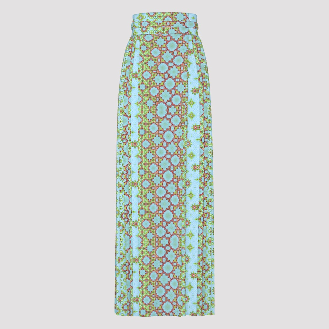 Traditional Chinese Pleated Skirt Buffalo Berries Blue Cascade