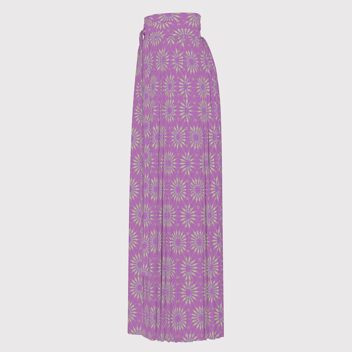 Traditional Chinese Pleated Skirt Fuchsia Starburst