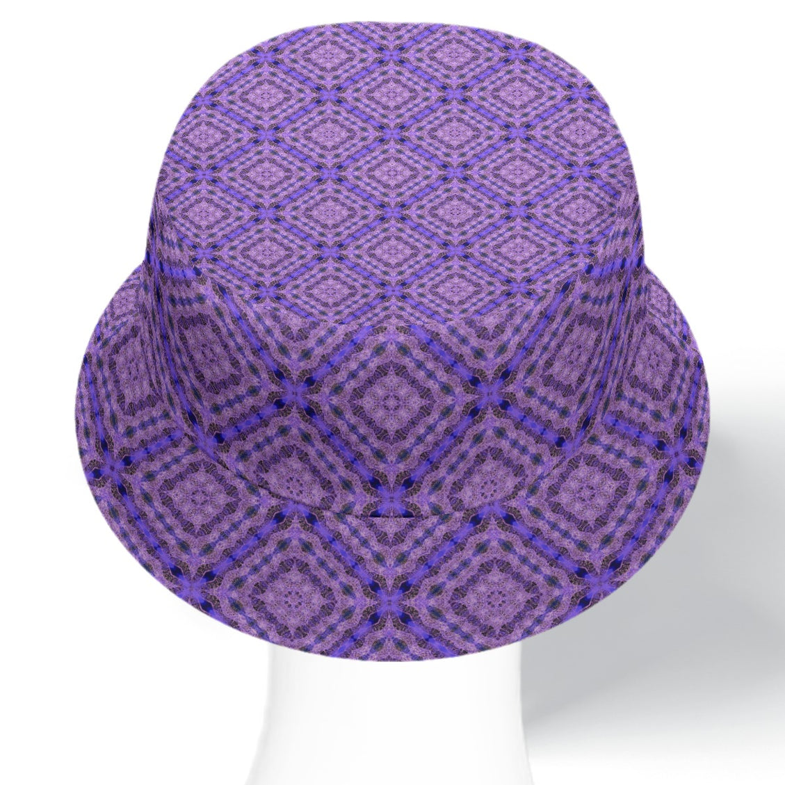 Bucket Hat Reversible Purple Plaid