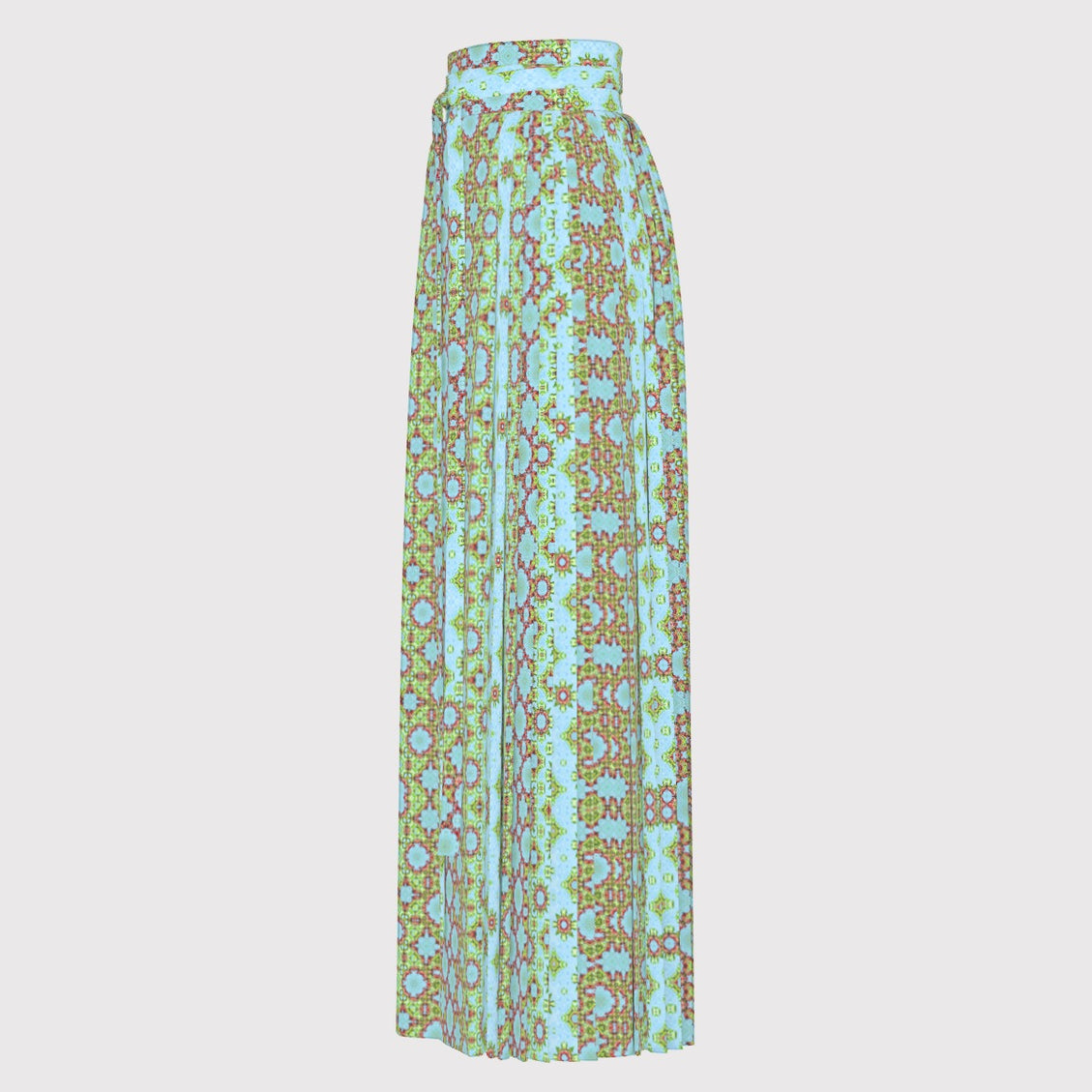 Traditional Chinese Pleated Skirt Buffalo Berries Blue Cascade