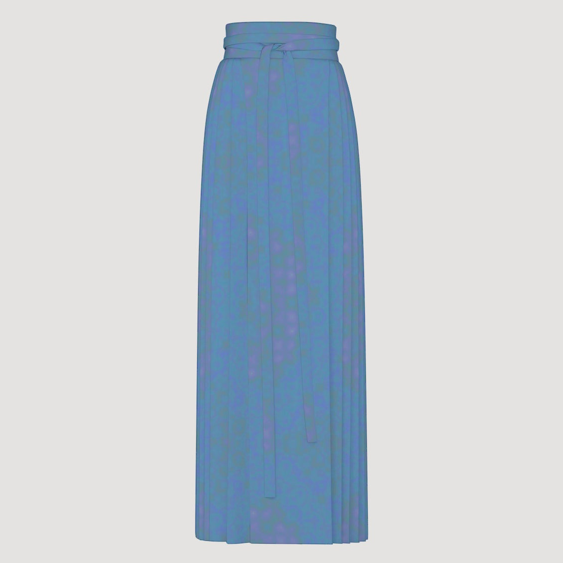 Traditional Chinese Pleated Skirt Blue Watercolor