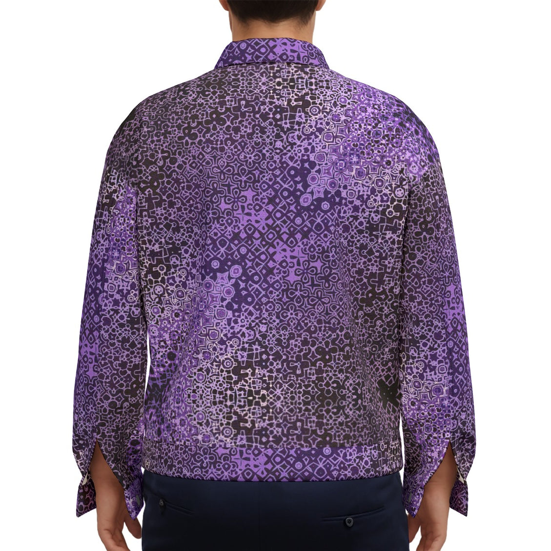 Unisex Jacket Purple Black Graphic