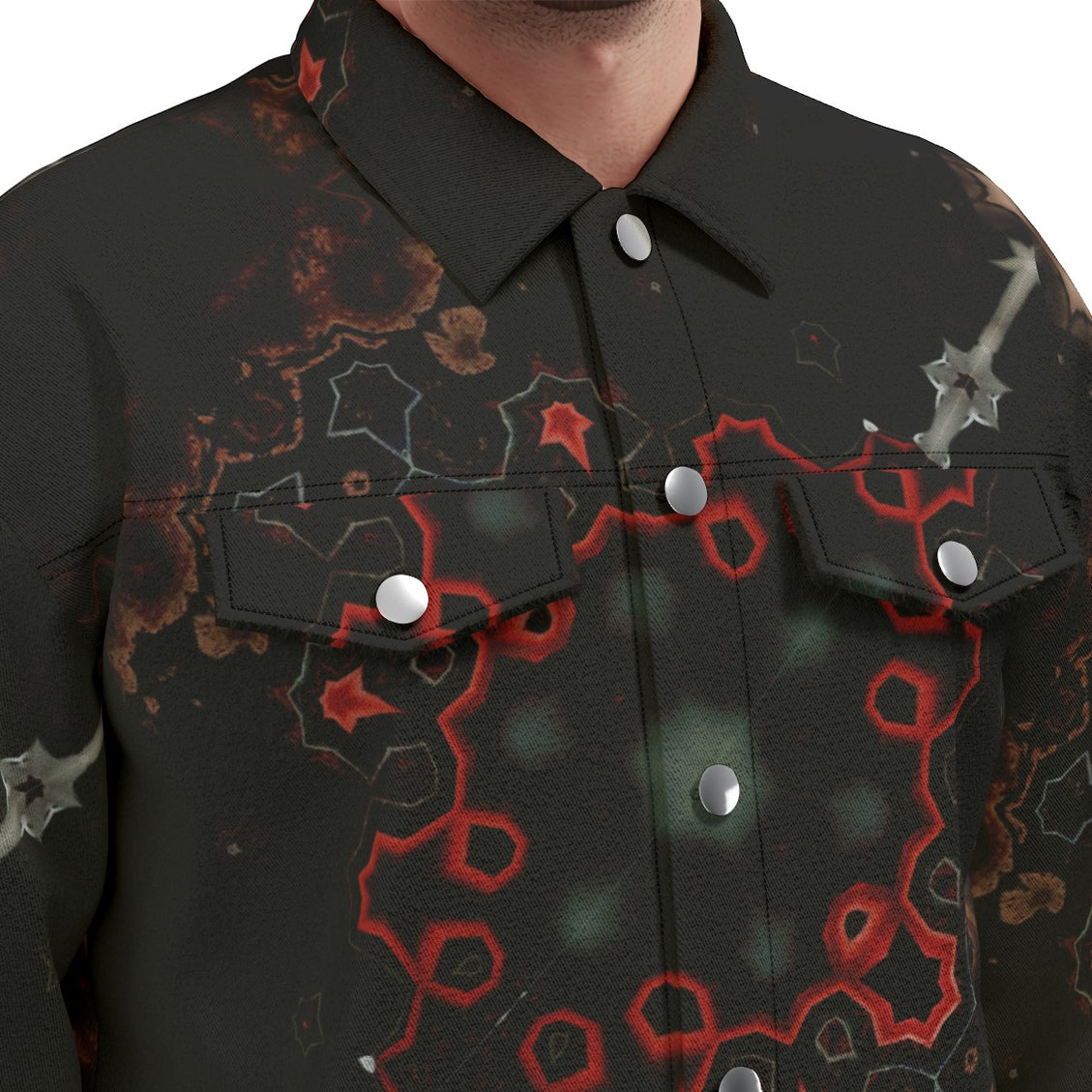 Unisex Jacket Rusty Old Truck Red Black Green