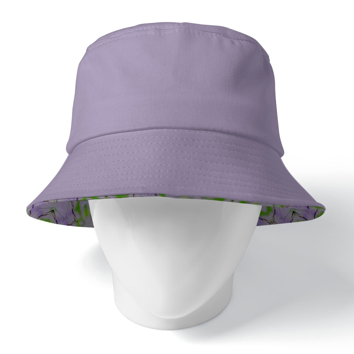 Bucket Hat Reversible Lavendar Green Graphic Dames Rocket